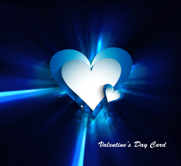 hermosos corazones para vector feliz de fondo fantástico de la tarjeta del día de San Valentín