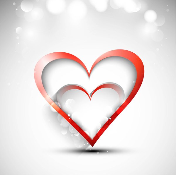 schönen Herzen für happy Valentines Day Karte fantastische Kulisse Vektor