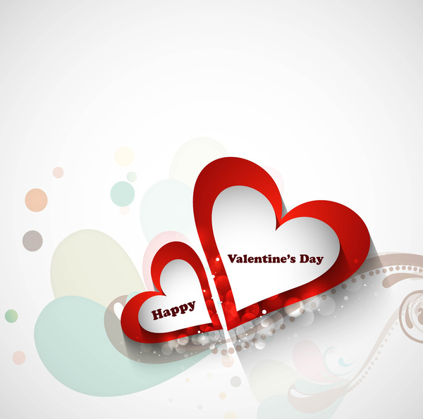 красивые сердечки для Счастливый день Святого Валентина карты фантастическим фоне вектор