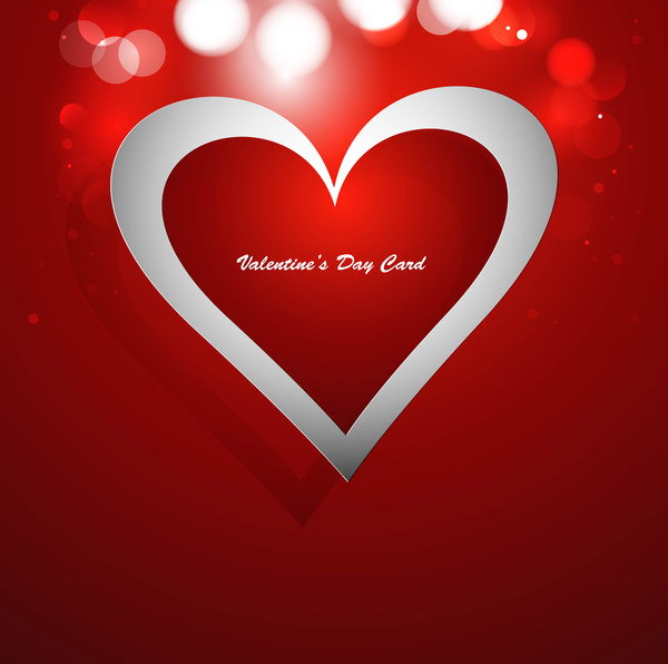piękne serce dla Szczęśliwego Walentynki karty fantastyczne tło wektor