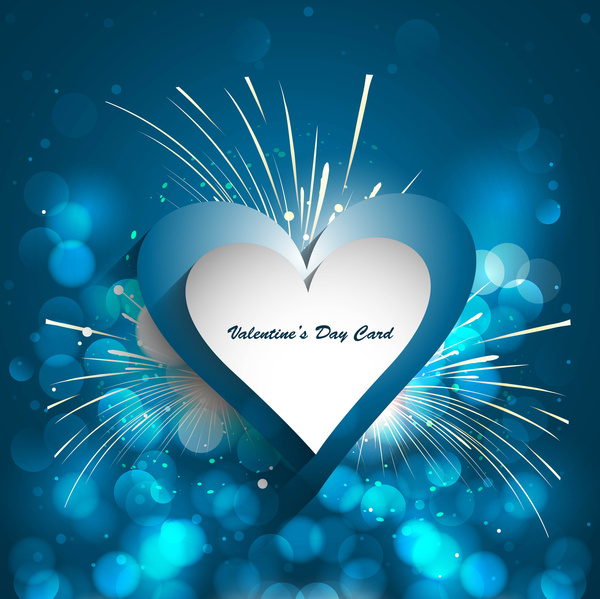 schönen Herzen für happy Valentines Day Karte fantastische Kulisse Vektor