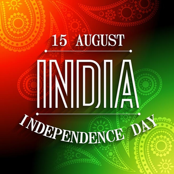美麗的印度傳統藝術作品8月印度獨立日向量背景