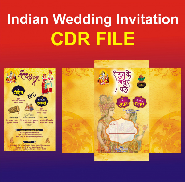undangan pernikahan India yang indah