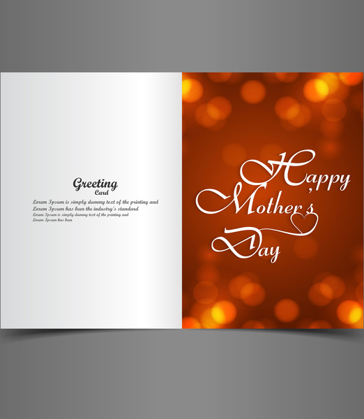 아름 다운 어머니의 날 인사말 카드 프레 젠 테이 션 디자인