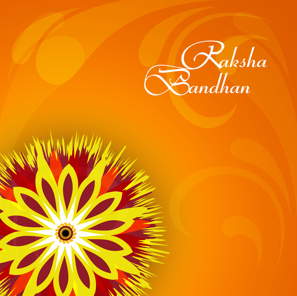 design de cartão colorido bonito raksha bandhan fundo