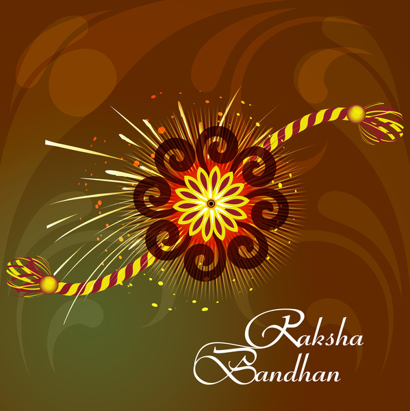 diseño de tarjeta colorida del fondo de hermoso raksha bandhan