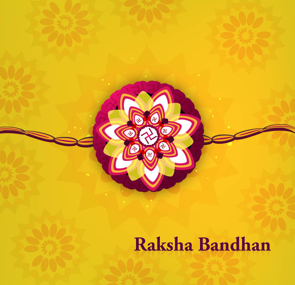 สวย raksha bandhan พื้นหลังมีสีสันสดใส