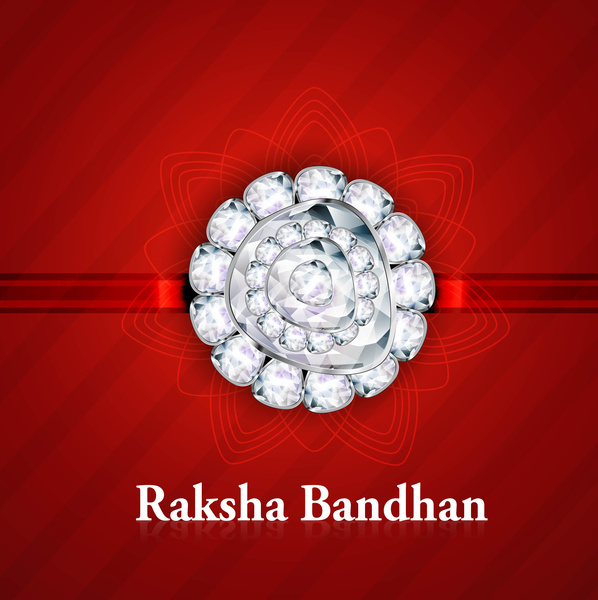 красивая Ракша bandhan индийских индуистских фестиваля фон вектор