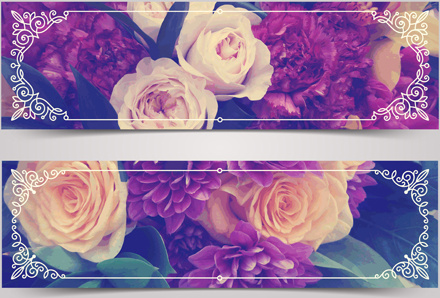 Hermosa rosa con desenfoques background vector