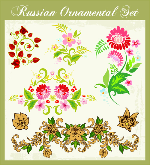 ロシア スタイルの美しい装飾デザインのベクトル