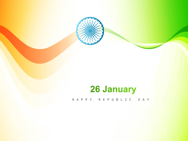 Hermoso diseño brillante elegante bandera India ola
