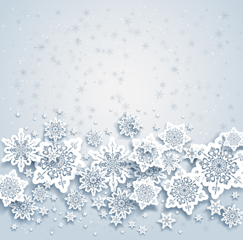 güzel kar taneleri Noel arka planlar vektör