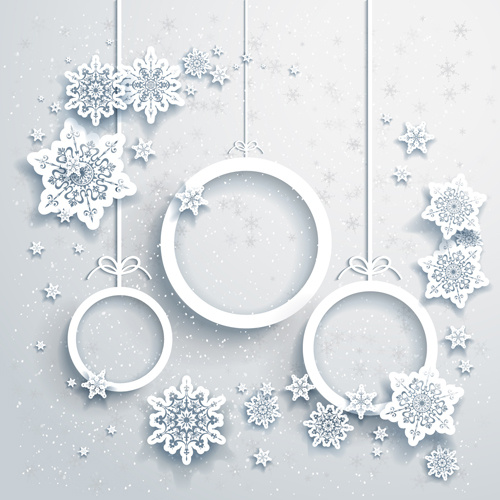 fundos de Natal de flocos de neve linda vector