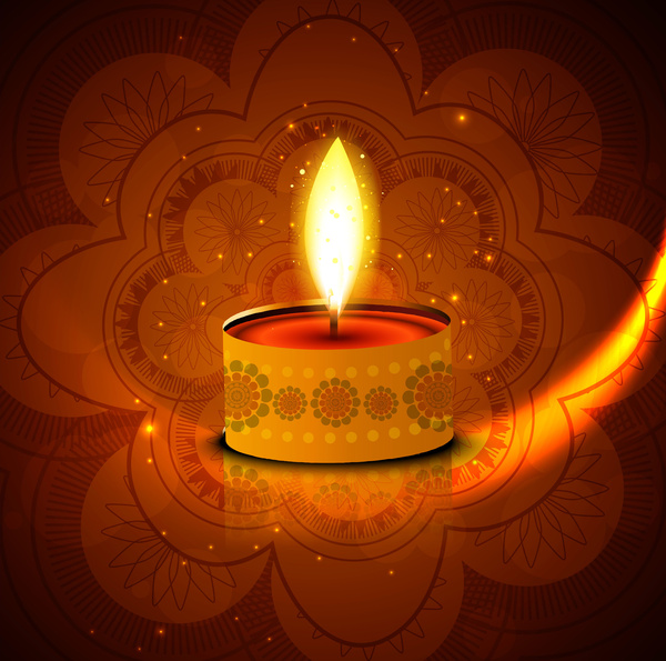 bella elegante rangoli felice diwali diya indù pittoresco sfondo festival