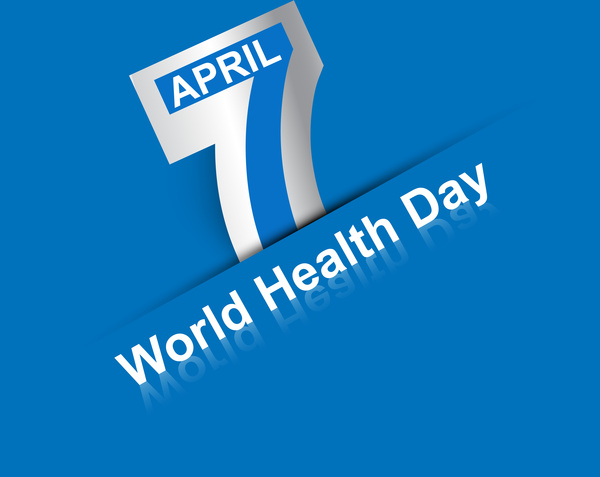 güzel metin 7 Nisan Dünya Sağlık günü yaratıcı plan vektör