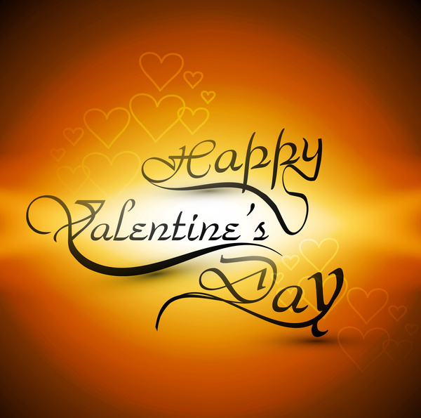 Hermoso dia de San Valentin corazon elegante diseño de texto para tarjeta vector