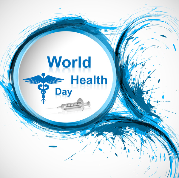 schöne Vektor Konzept medizinische leuchtend bunte Welt Gesundheit Tag Hintergrund