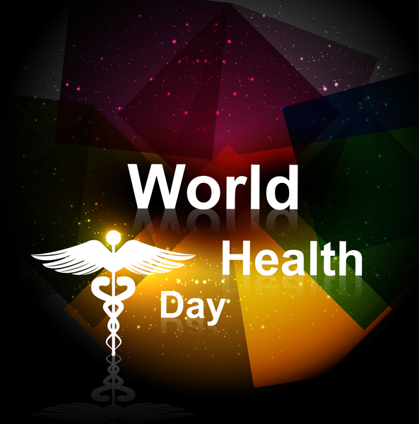 indah konsep dunia warna-warni cerah medis kesehatan hari latar belakang vektor