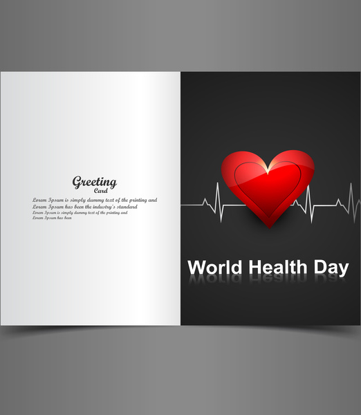 schöne Grußkarte Welt Gesundheit Tag Hintergrund Vektorgrafik
