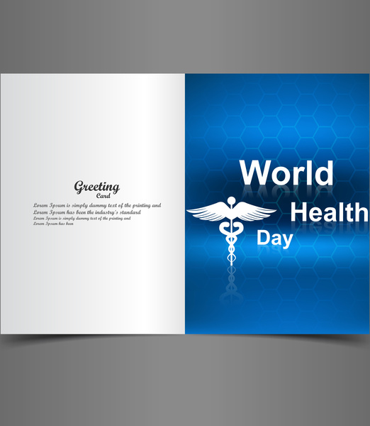 hermoso vector tarjetas mundial salud día fondo de dibujo