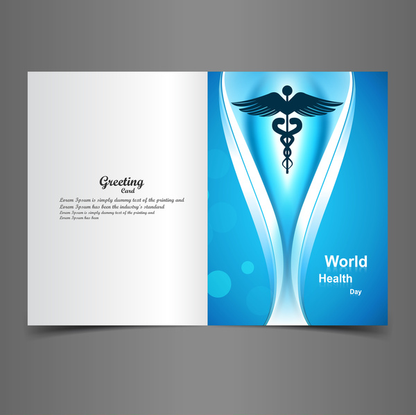 güzel vektör tebrik kartı Dünya Sağlık günü arka plan illüstrasyon