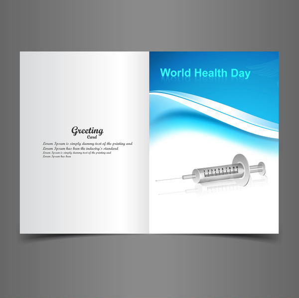 indah vektor kartu ucapan dunia kesehatan hari latar belakang ilustrasi