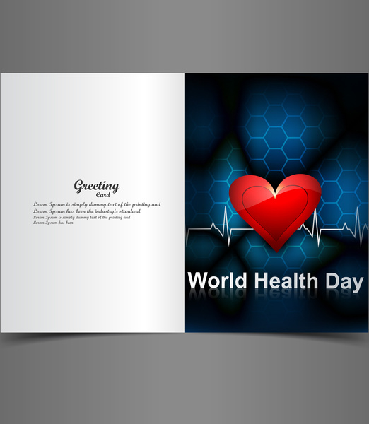 vector lindo cartão mundo saúde dia fundo ilustração
