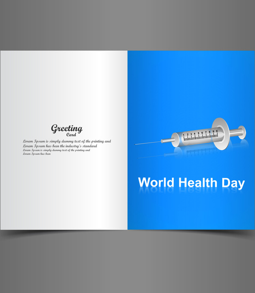indah vektor kartu ucapan dunia kesehatan hari latar belakang ilustrasi