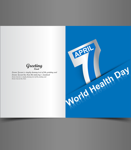 güzel vektör tebrik kartı Dünya Sağlık günü arka plan illüstrasyon