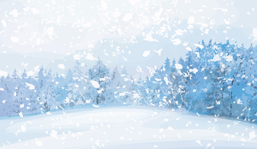 Hermosos paisajes de invierno vector