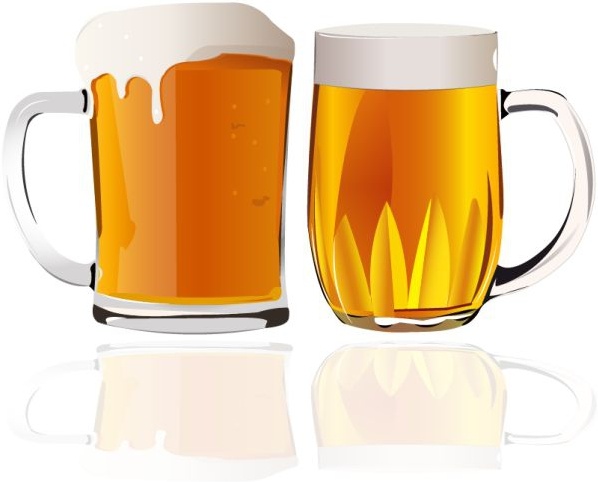 啤酒广告背景眼镜图标彩色反射装饰