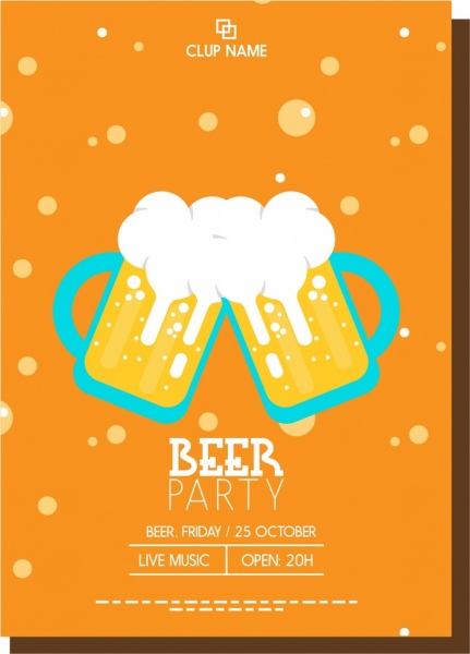 ビールパーティーポスターメガネデコレーションバブルアップデコレーション