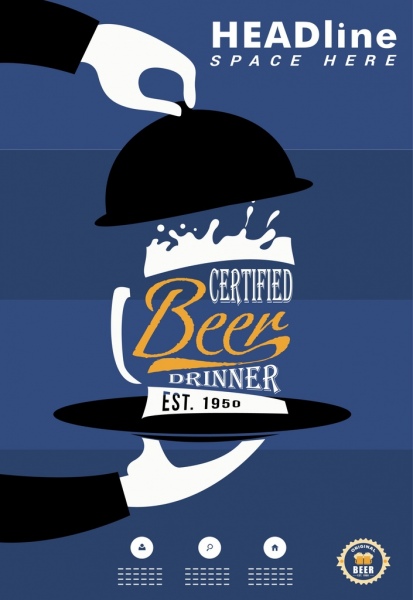 icône de la bière promotion banner part ouvert.