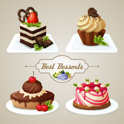 besten Desserts Vektor-Icons Grafiken
