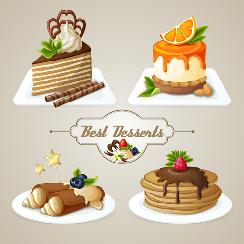 desserts terbaik vektor ikon grafis