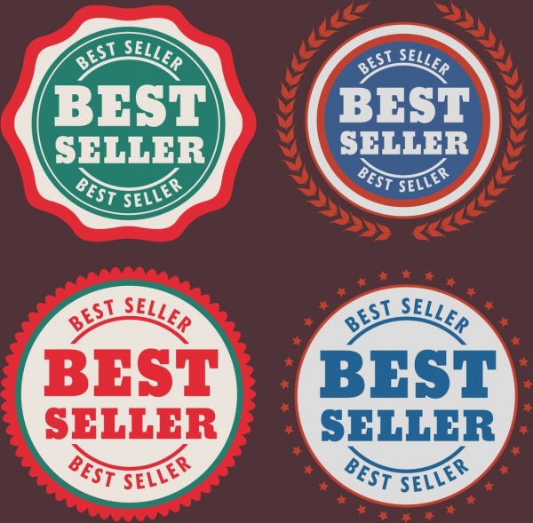 francobolli di venditore migliore set cerchio piatto colorato design