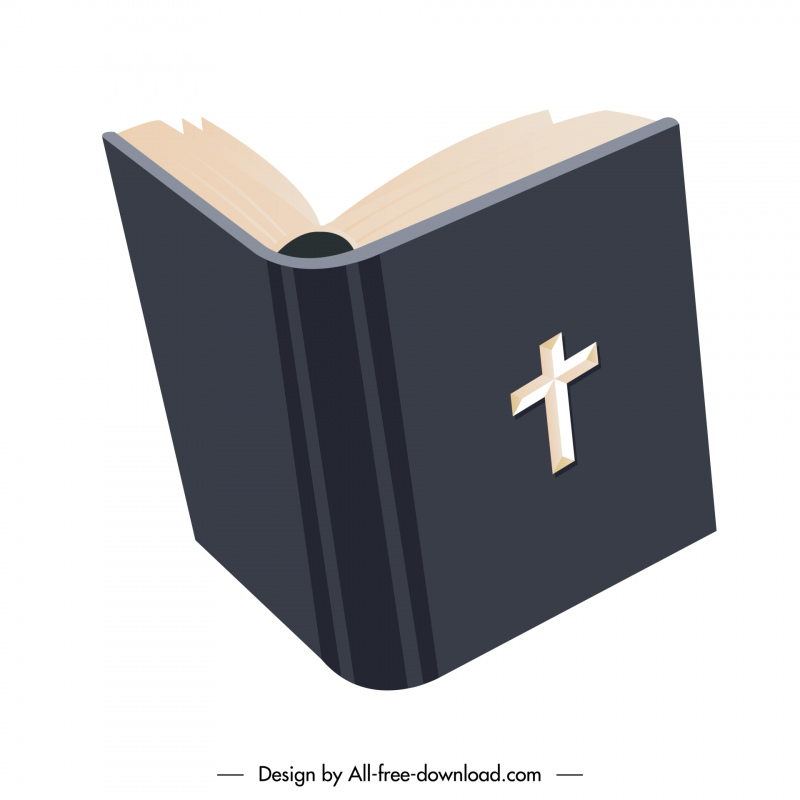 ícone do livro bíblico abrir design 3d