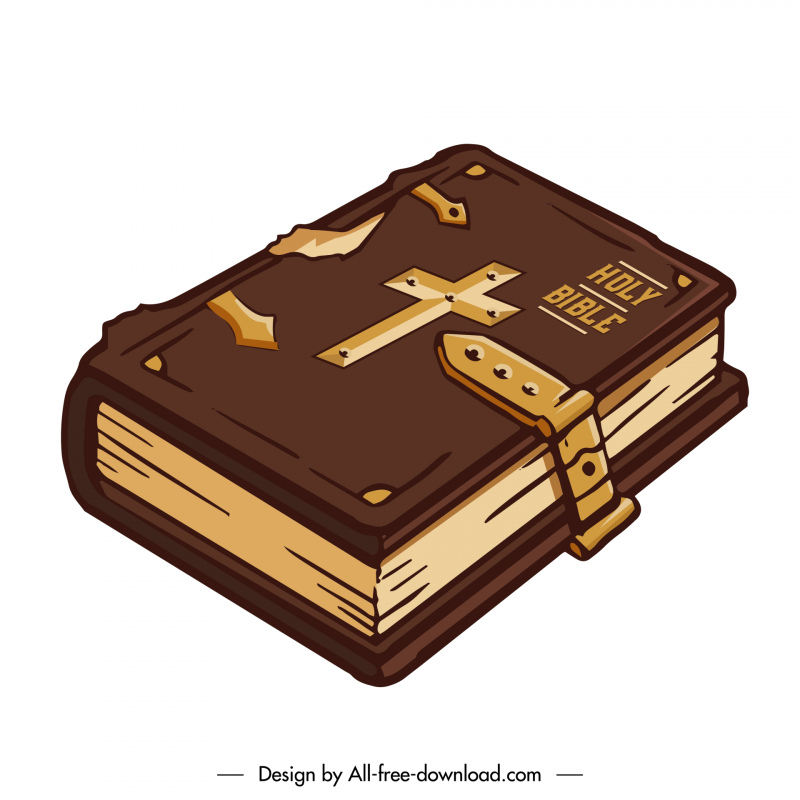 Icono del libro de la Biblia Diseño 3D vintage