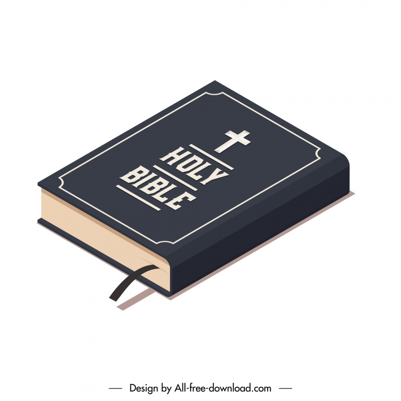 聖書の本のアイコン3Dスケッチ