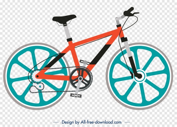 Sepeda iklan latar belakang warna-warni cerah desain modern