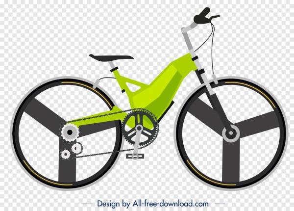 Sepeda periklanan desain modern latar belakang hijau