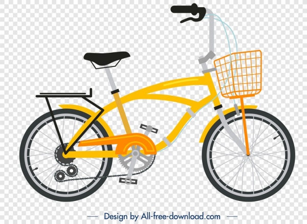 bicicleta modelo amarelo moderno de design