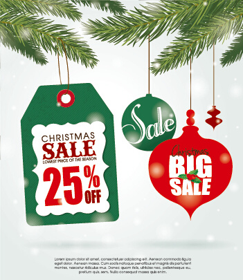 Big Sale Christmas Creative Background Vector