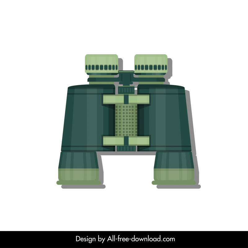 Binoculars Icon Flat Symmetrical Outline