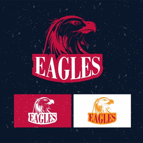 logotipo de pájaro diseño de silueta de águila