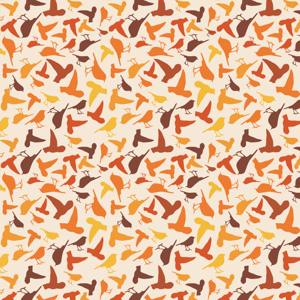 鳥のシルエット図形のパターン