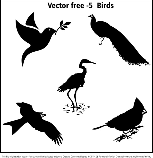 burung silhouette vektor