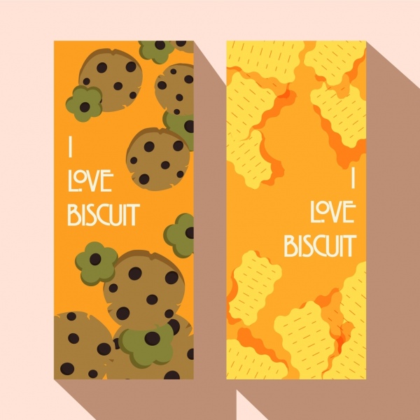 biscoito de publicidade banners verticais decoração laranja
