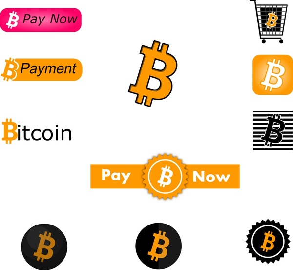 bitcoin 버튼 및 아이콘