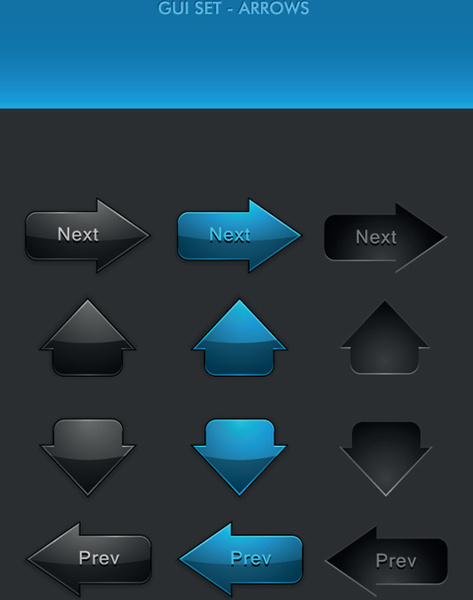 黒と青の web ボタン ベクトルを設定
